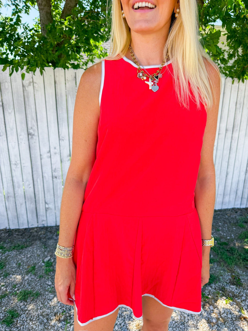 On The Sidelines Mini Dress - Red