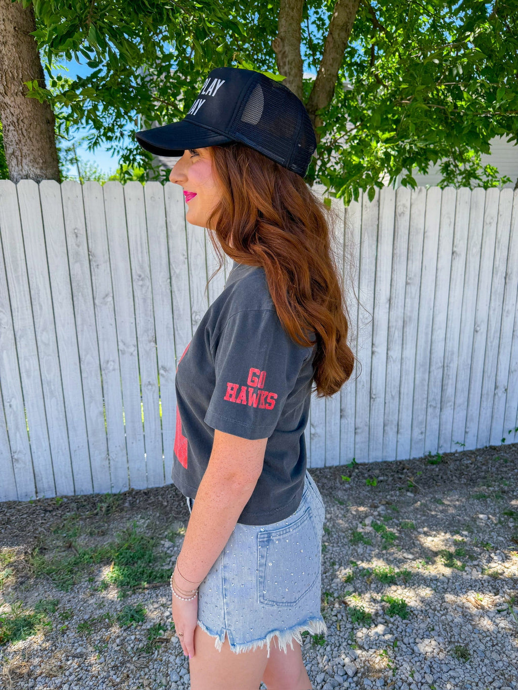 Heath Hawks Tee - Charcoal