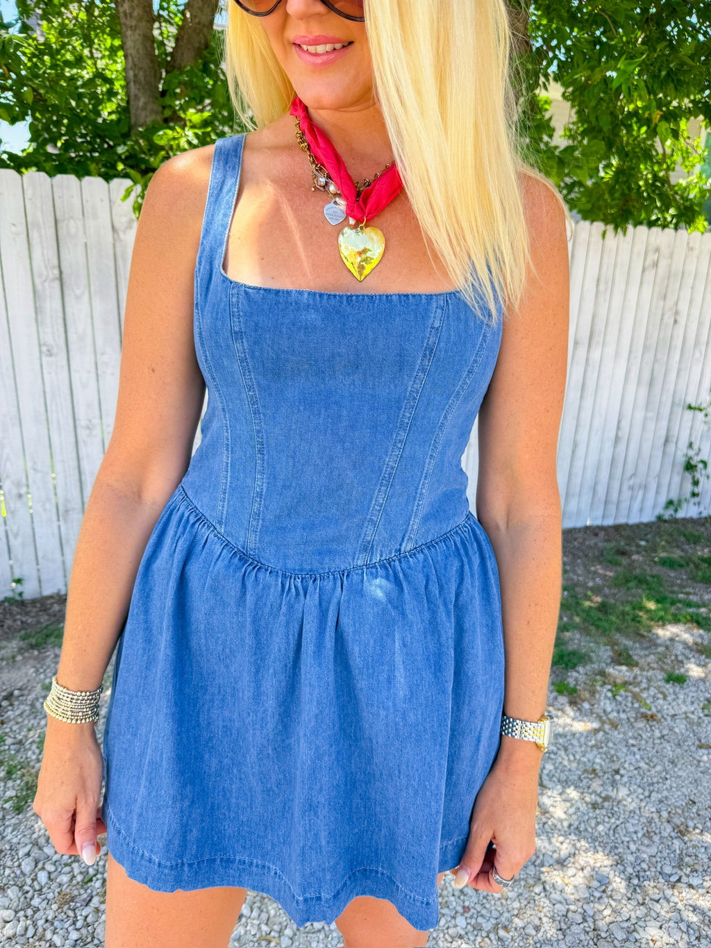 Vestido mini con corsé - Índigo oscuro