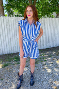 Biggest Cheerleader Romper - Navy