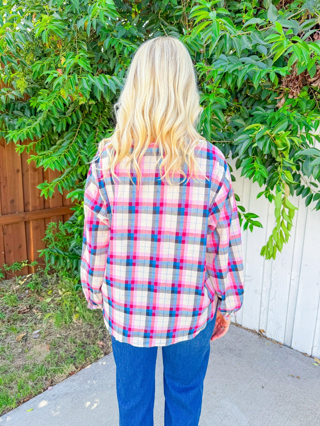 Top con brillo sutil - Rosa/Azul