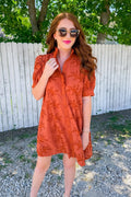 All The Feels Mini Dress - Caramel