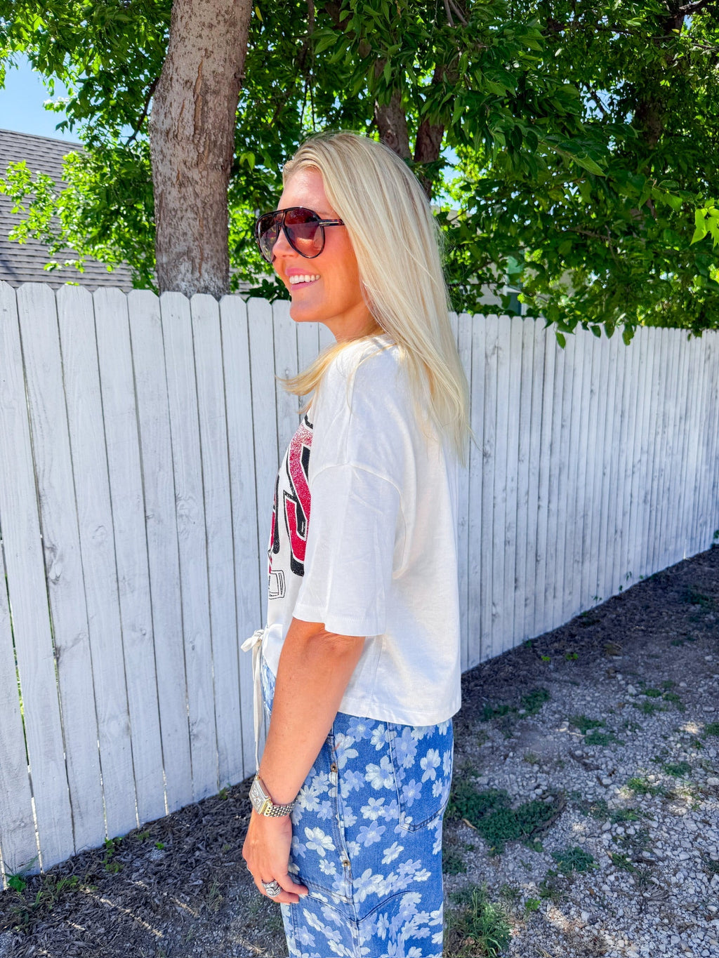 Camiseta corta con casco de los Arkansas Hogs - Blanco roto