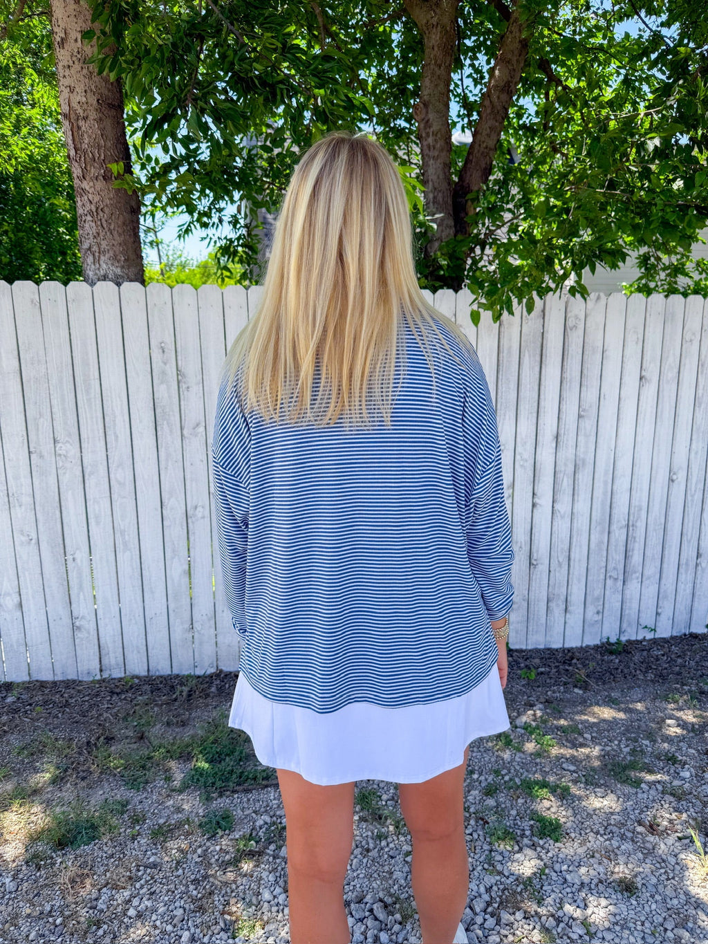 Palmer Pullover - Indigo/White