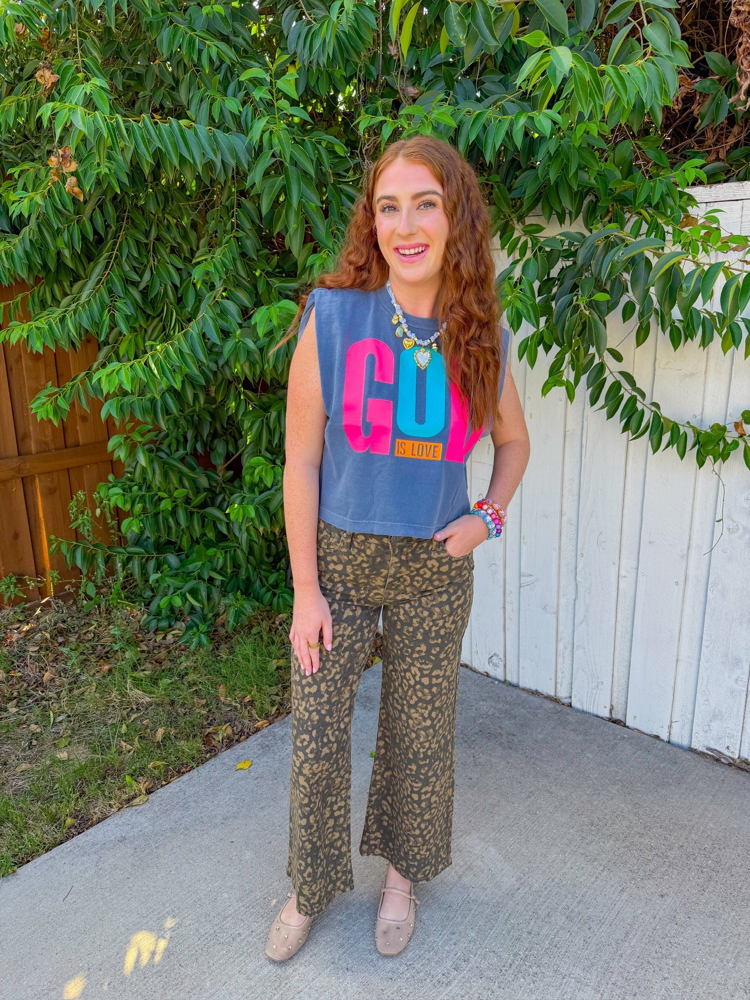 God Is Love Tank - Navy