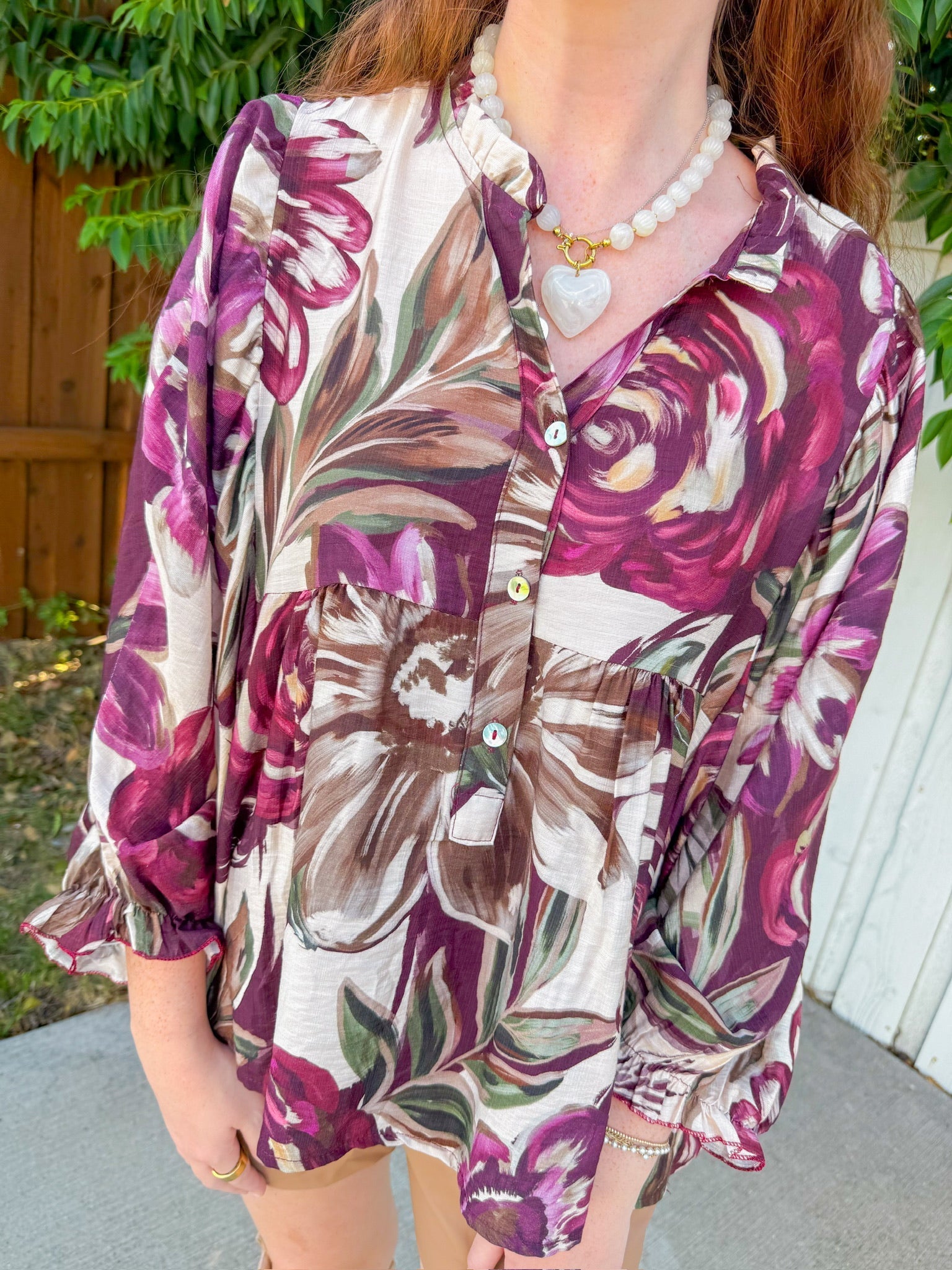 Sweet Adoration Top - Burgundy