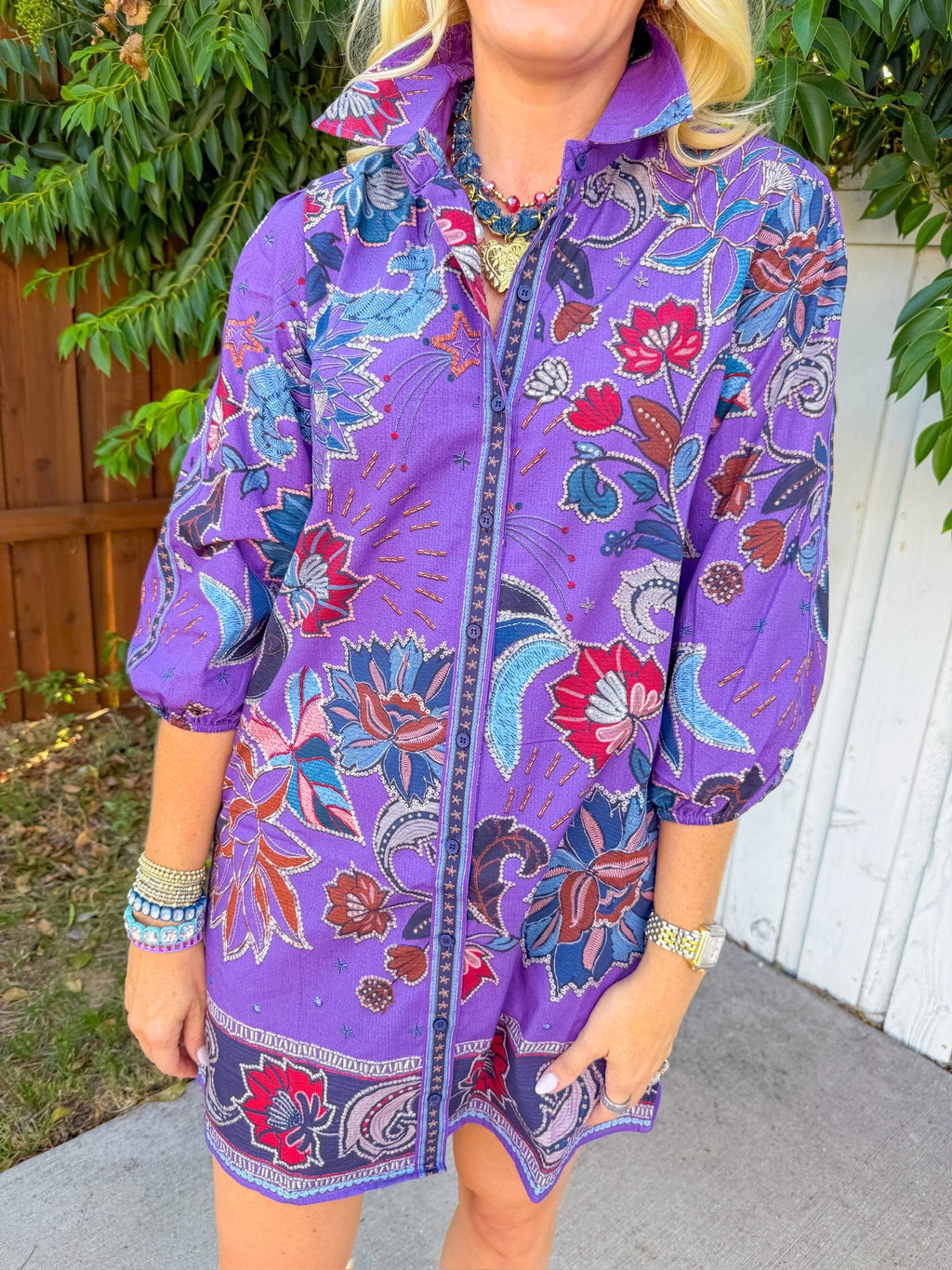 Rich In Life Mini Dress - Purple
