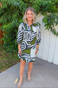 Modern Edge Mini Dress - Zebra