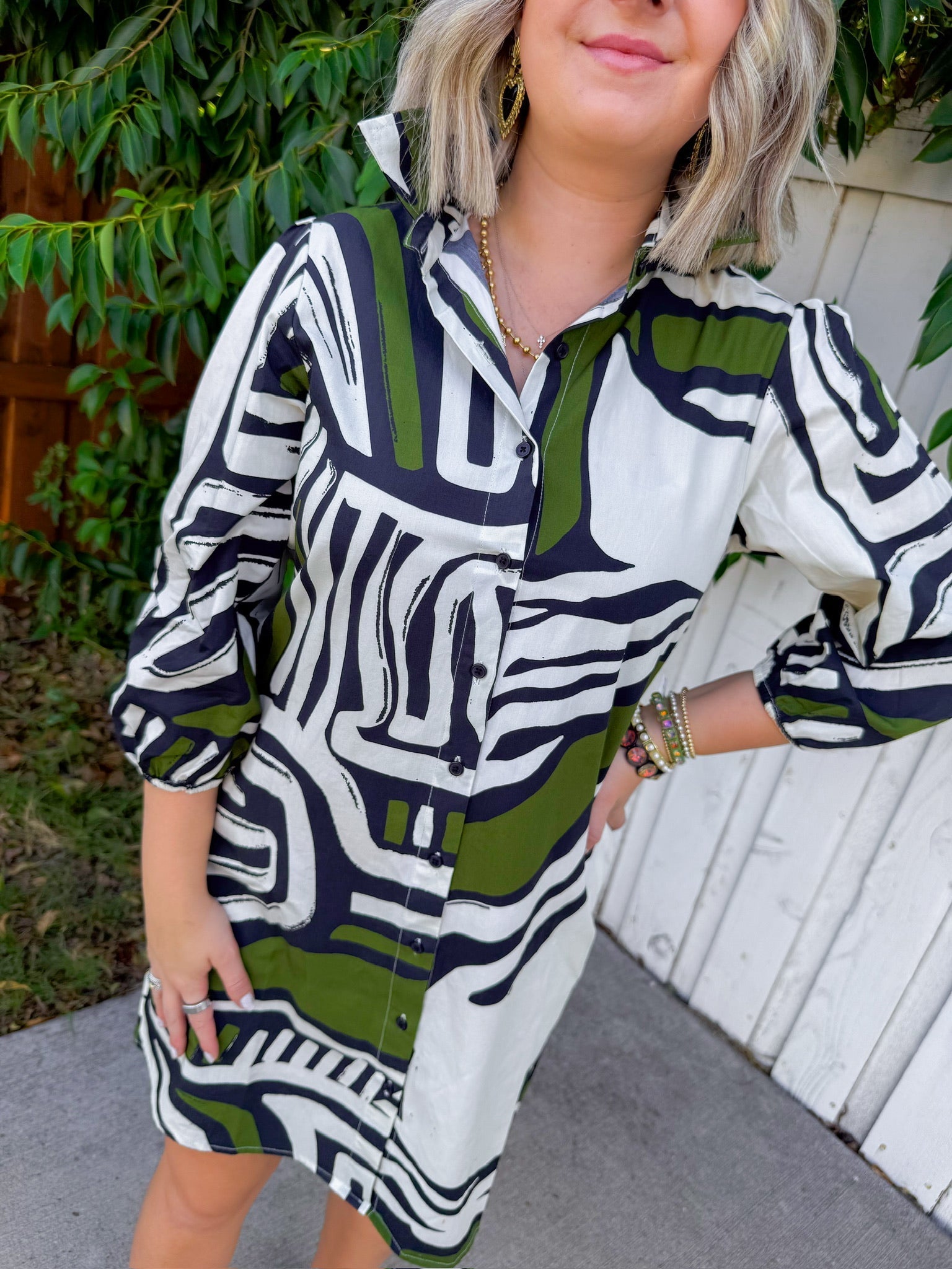 Modern Edge Mini Dress - Zebra