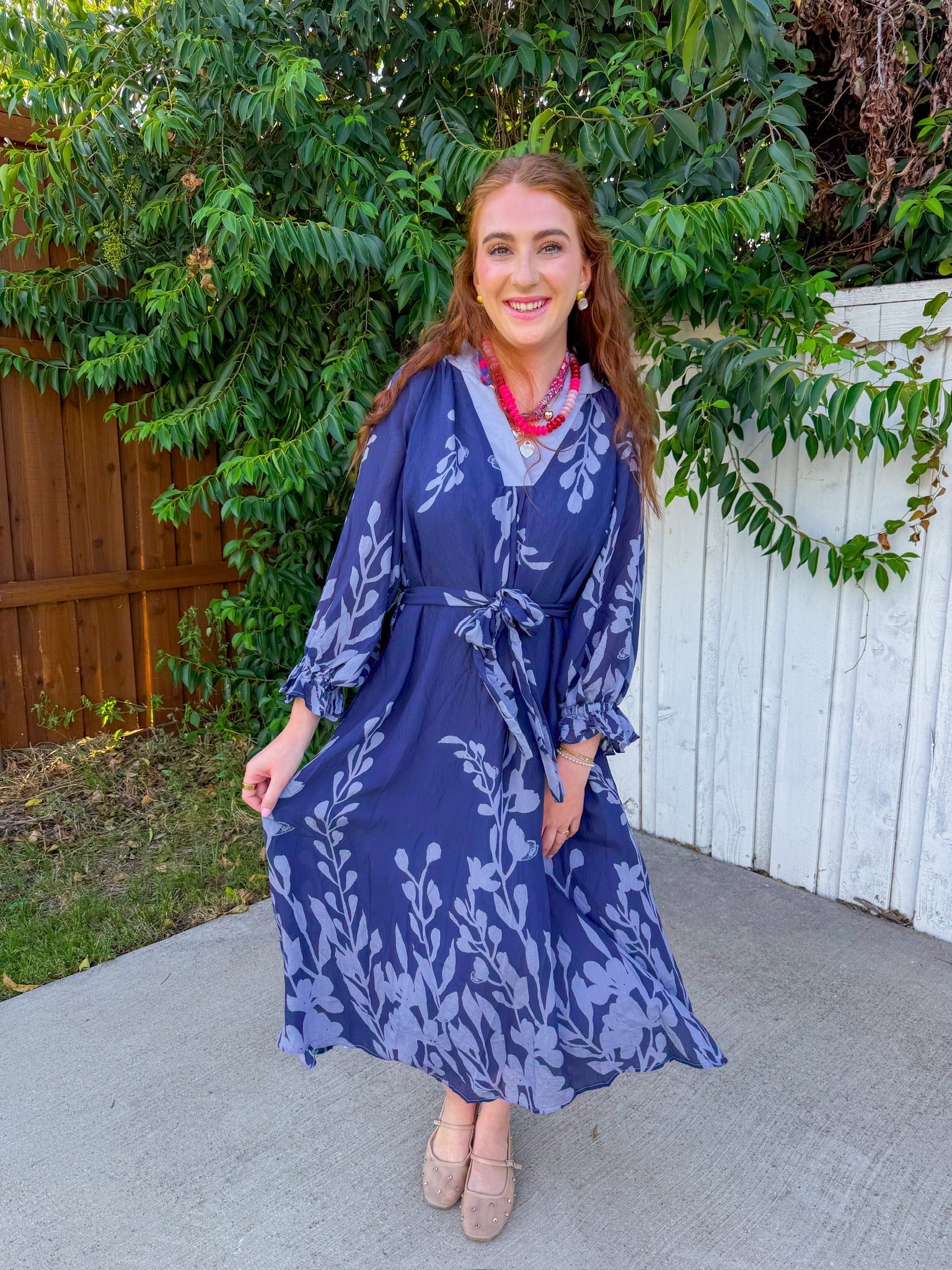 Vestido midi Easy Elegance - Medianoche