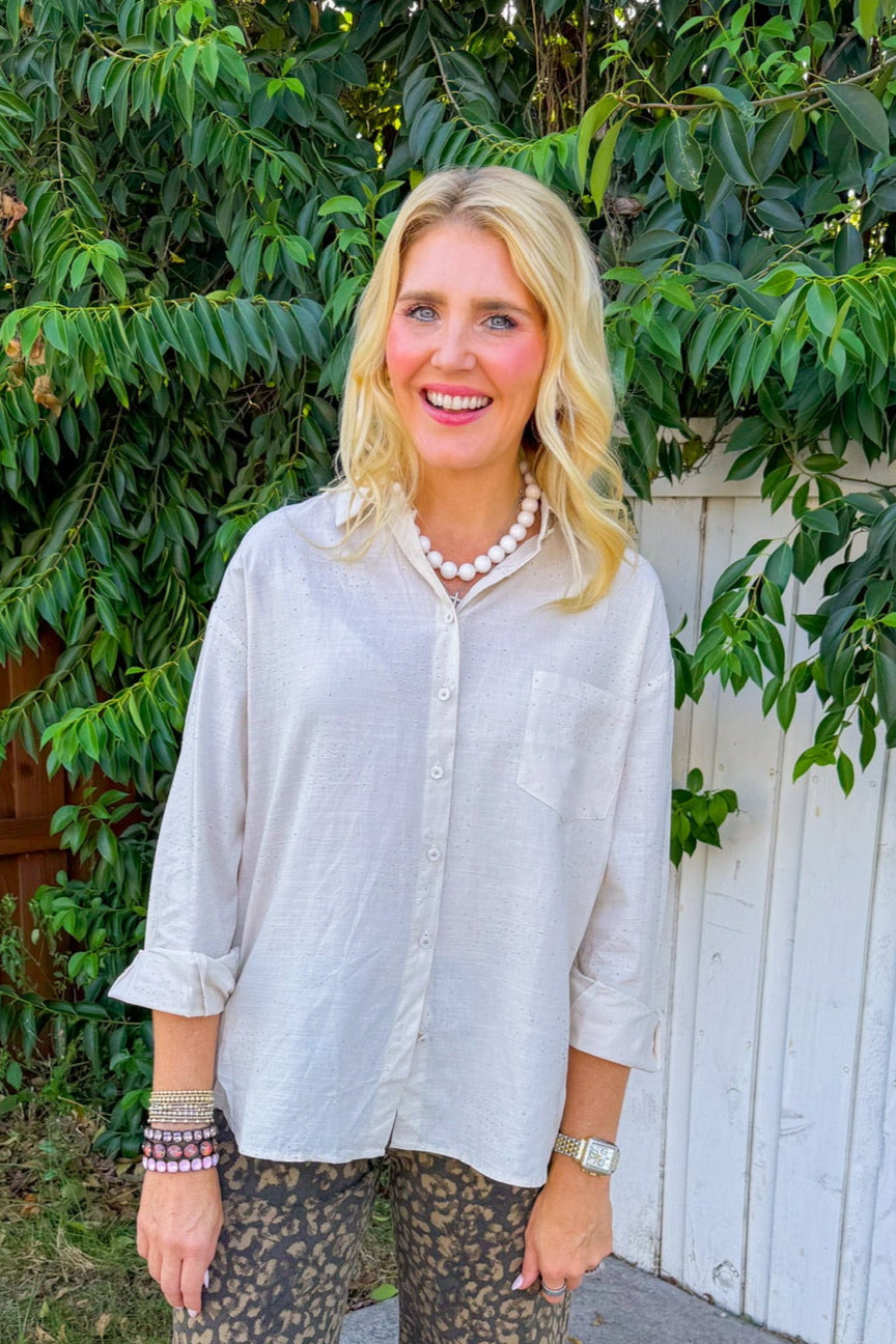 Shine Bright Top - Cream