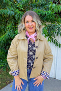 Too Posh Jacket - Tan/Plaid