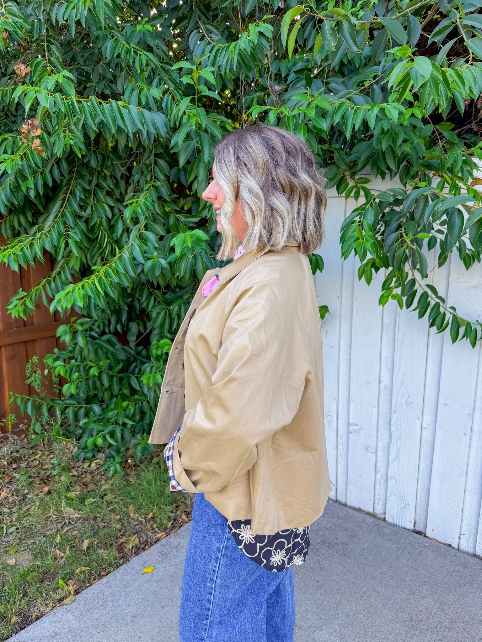 Too Posh Jacket - Tan/Plaid