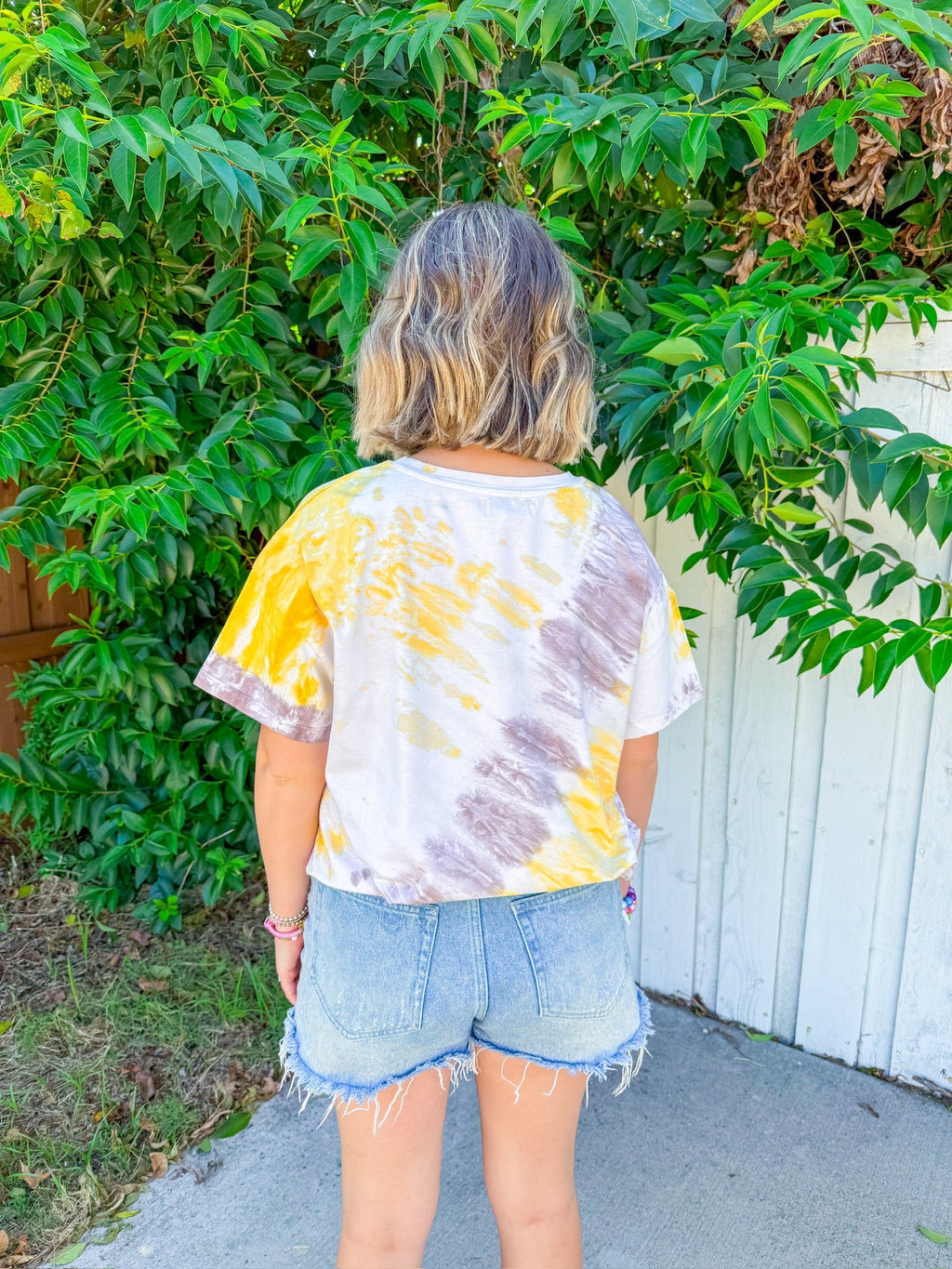 Rainbow Hearts Tee - Yellow