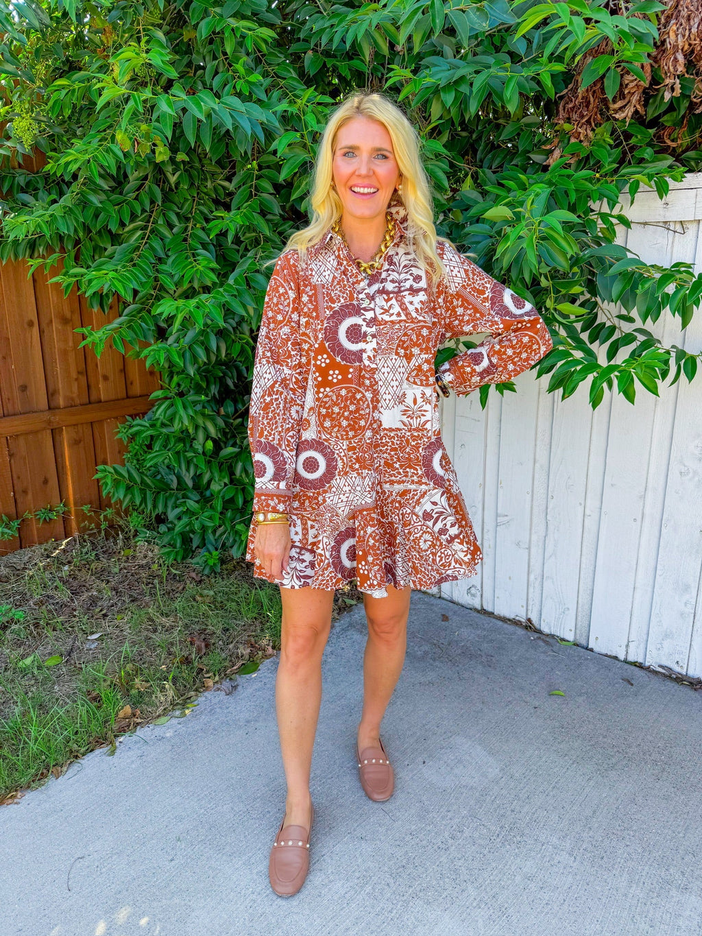 Swing Dancing Mini Dress - Camel