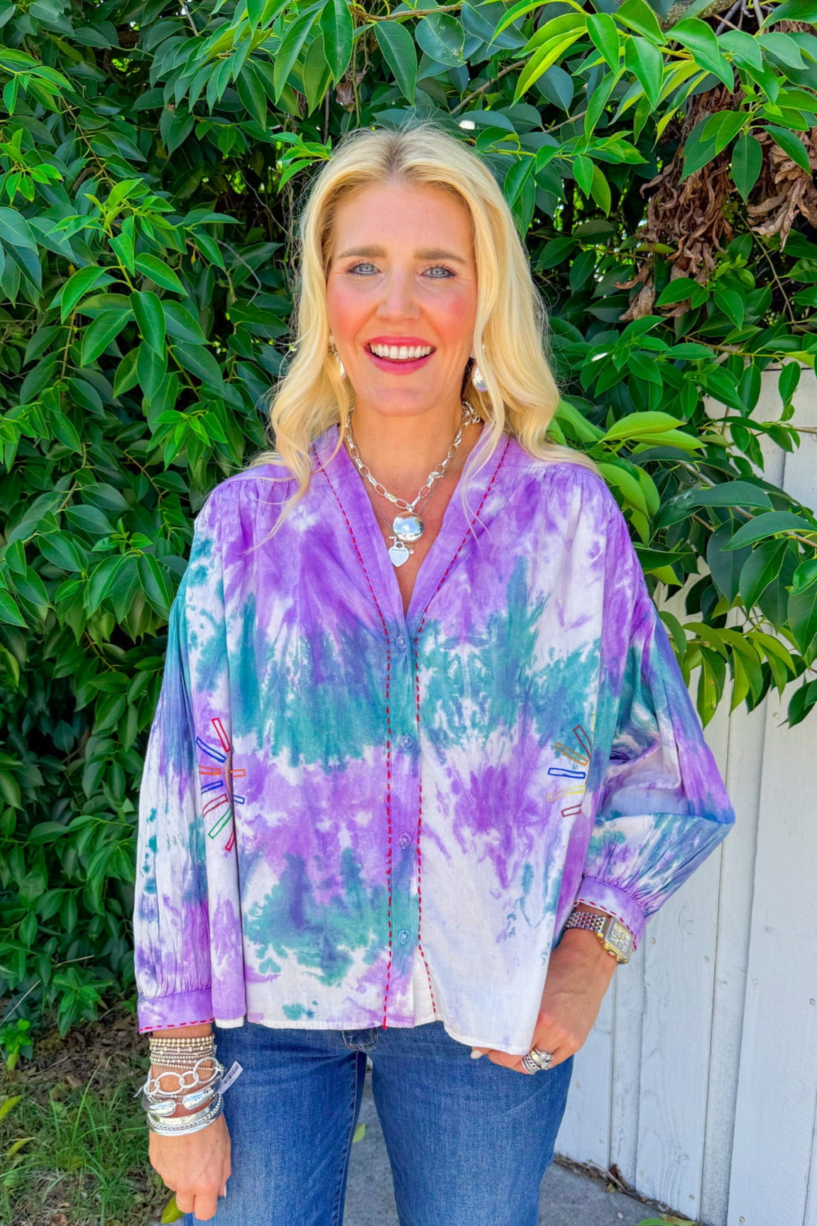 Weekend Fun Top - Purple/Teal