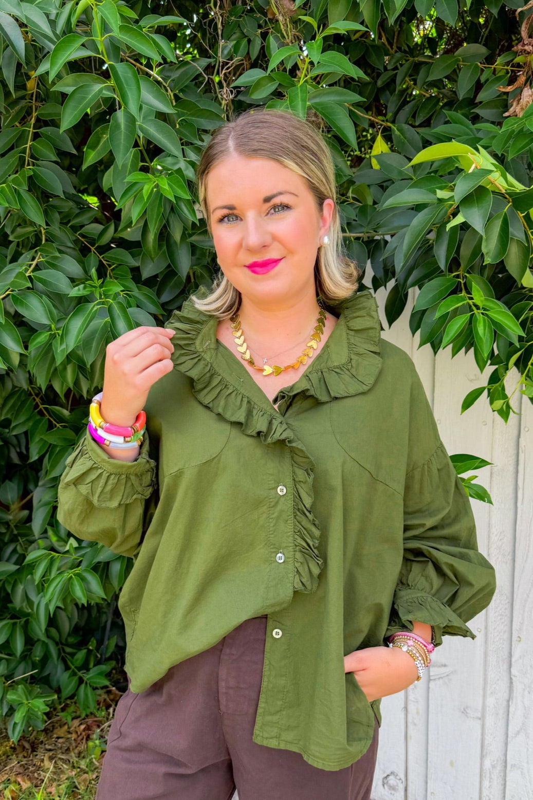 New Start Top -Forest Green