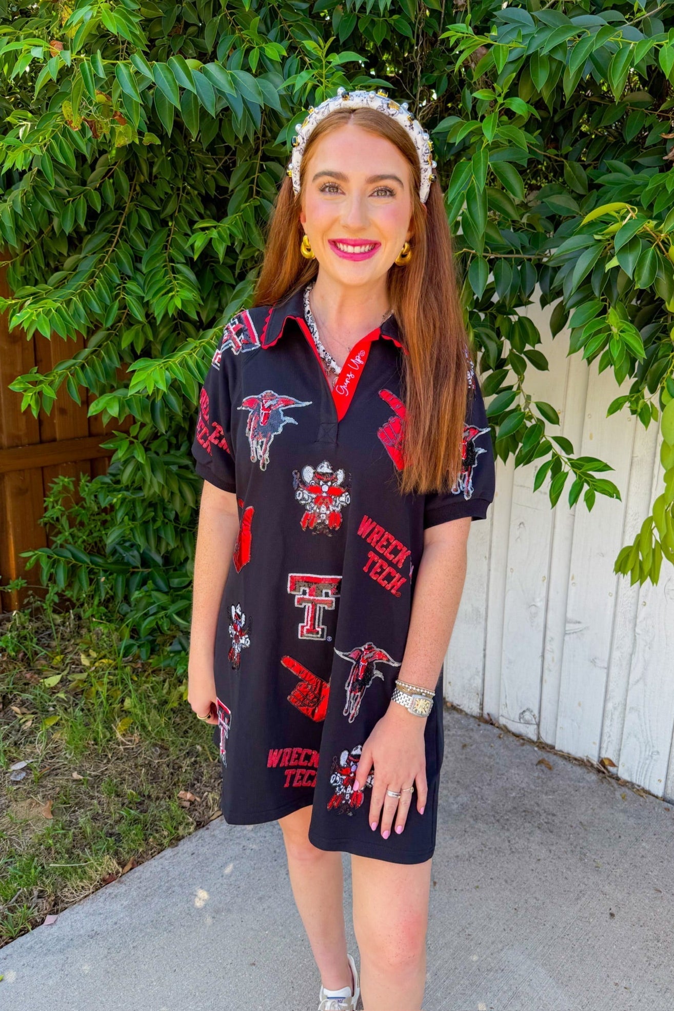 Texas Tech Logo Patch Dress - Black