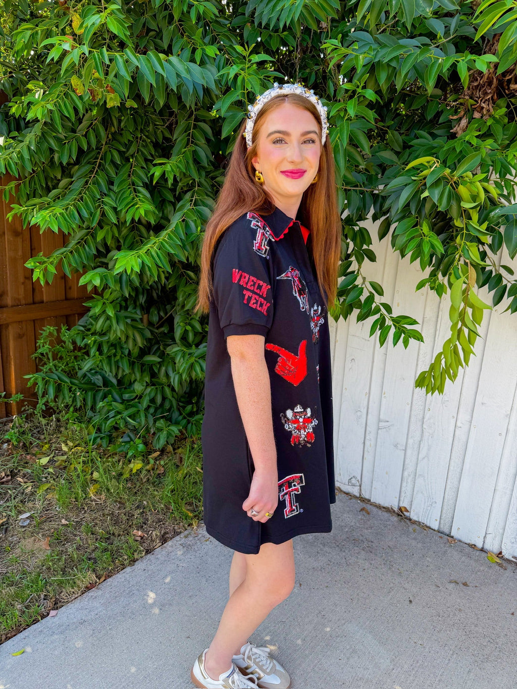 Texas Tech Logo Patch Dress - Black