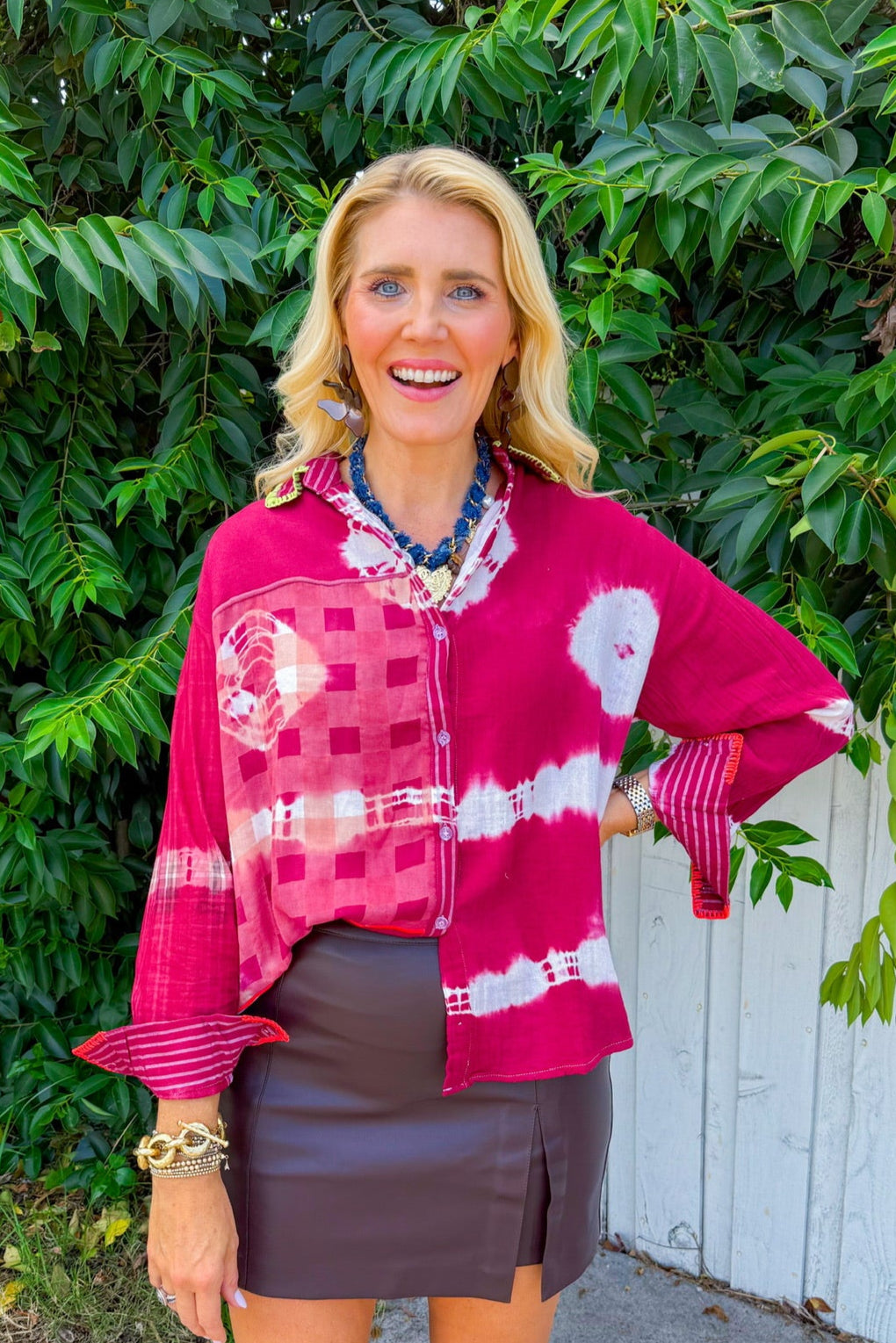 Work of Art Top - Maroon