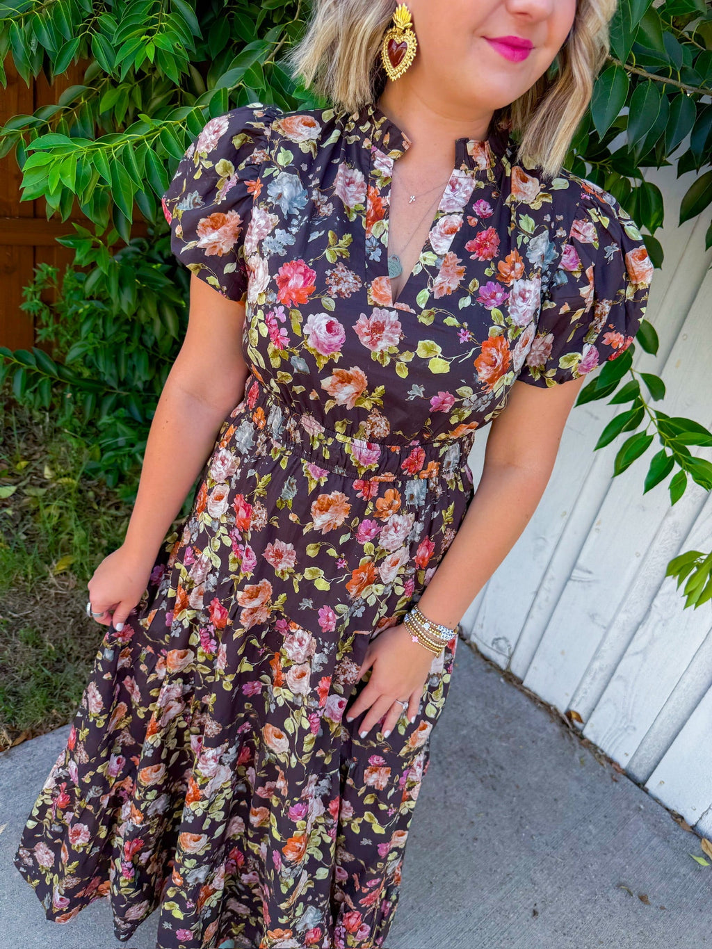 Blossom and Bloom Maxi Dress - Chocolate