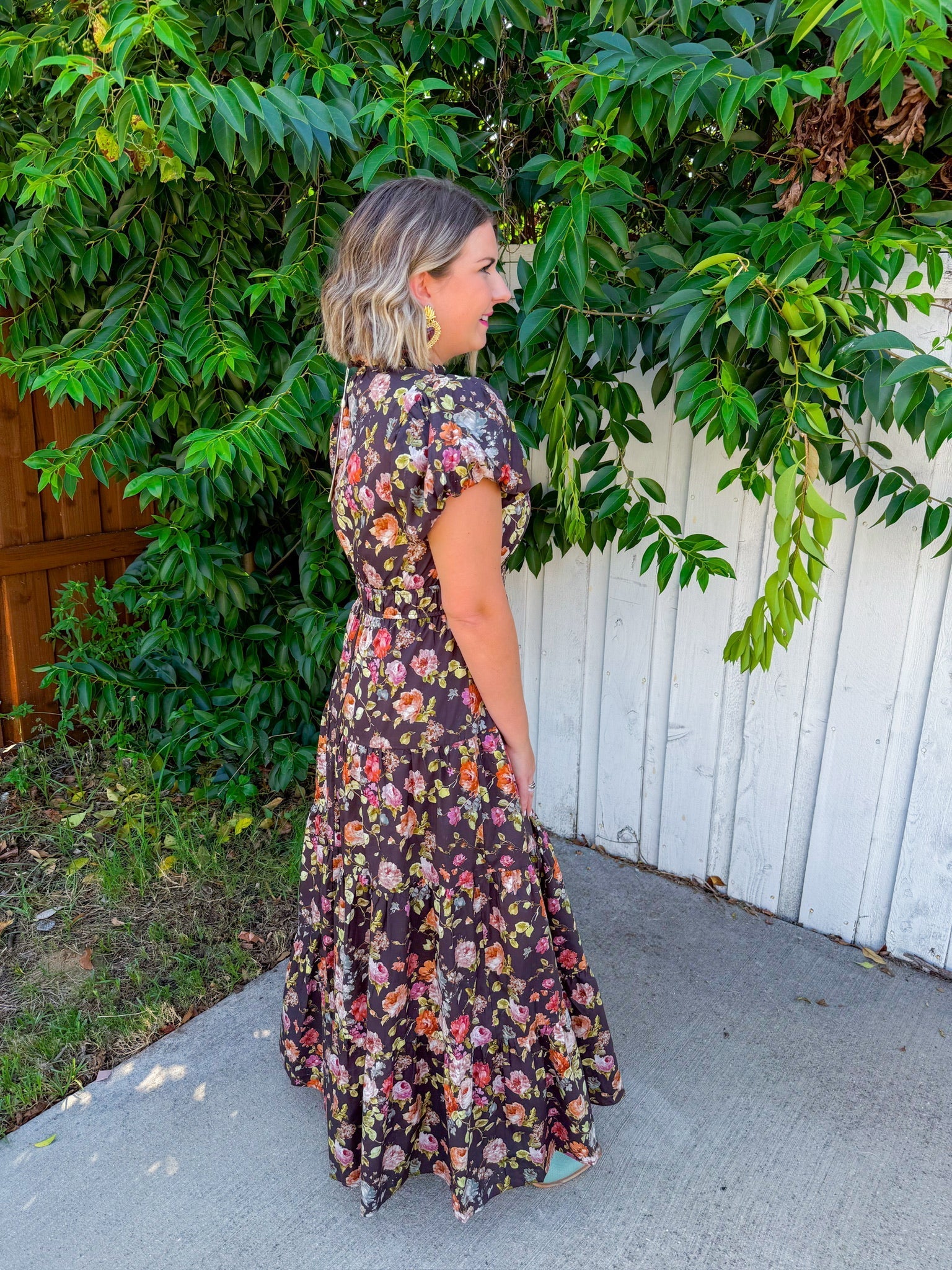 Blossom and Bloom Maxi Dress - Chocolate