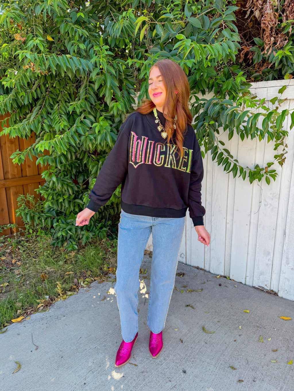 Licensed “Wicked” Logo Sweatshirt - Black