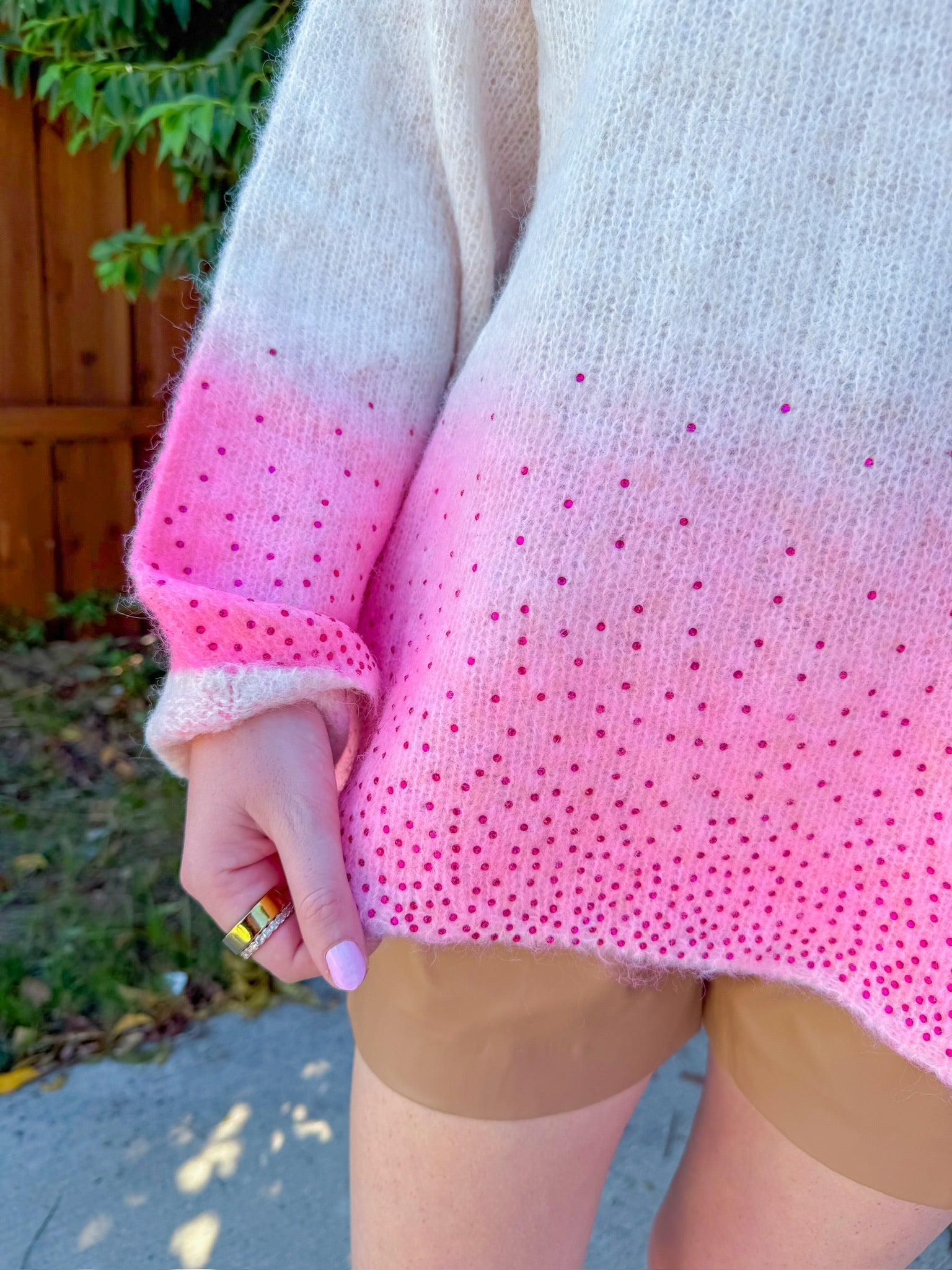 Until Tomorrow Sweater - Cream/Pink