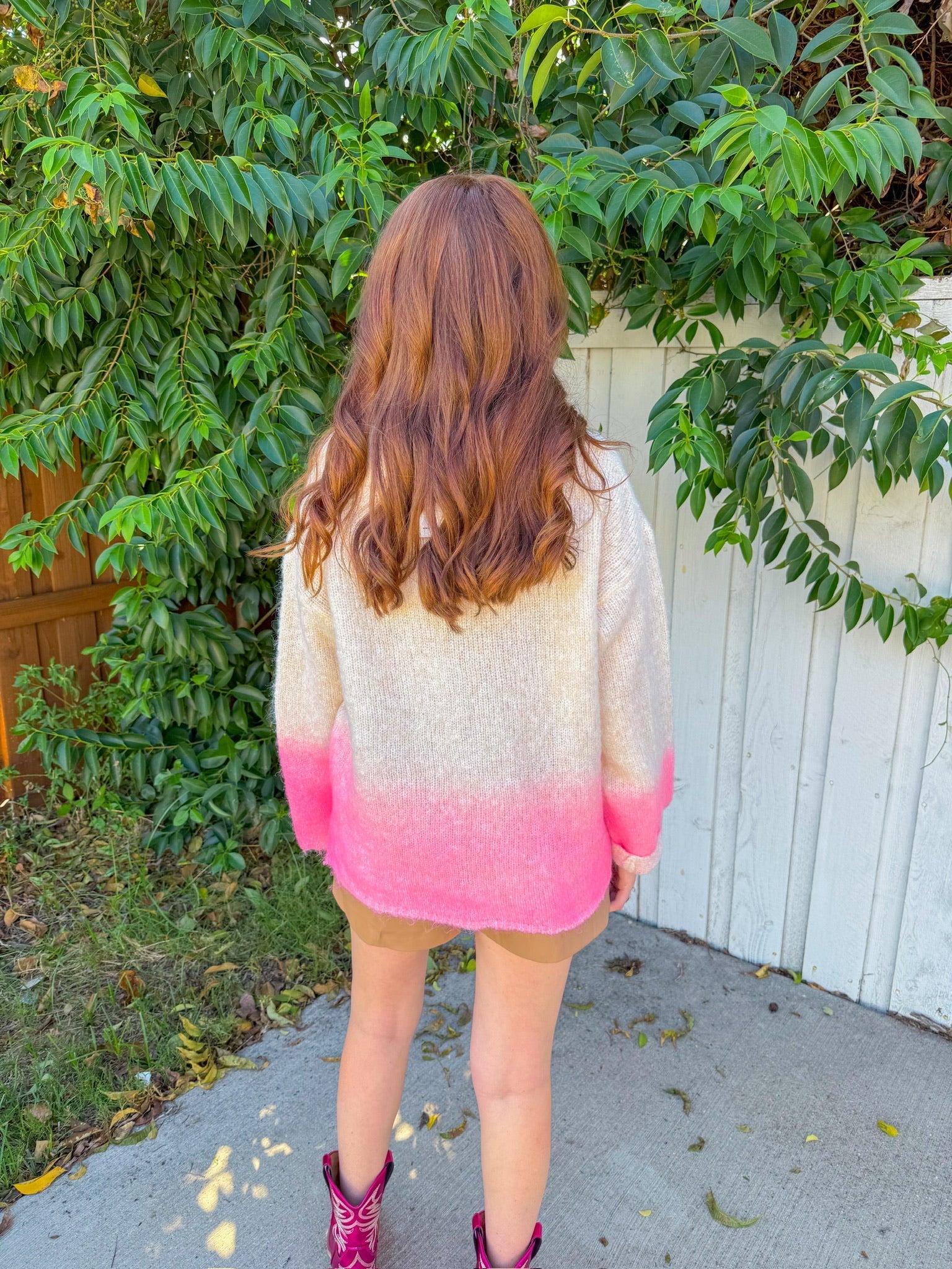 Until Tomorrow Sweater - Cream/Pink
