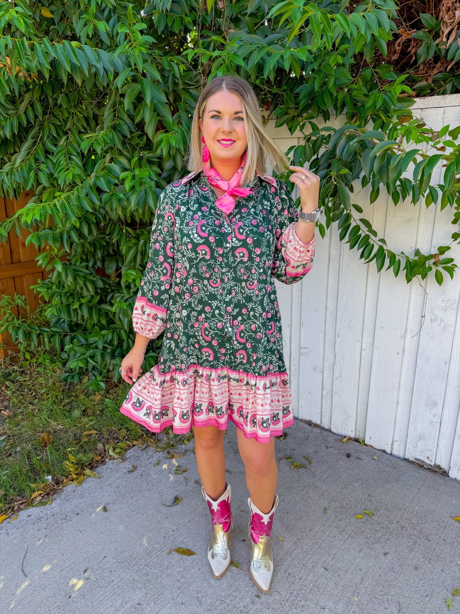 Some Kind of Magic Mini Dress - Green