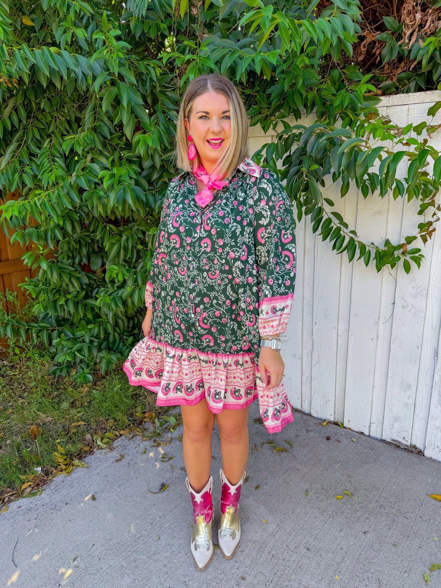 Some Kind of Magic Mini Dress - Green