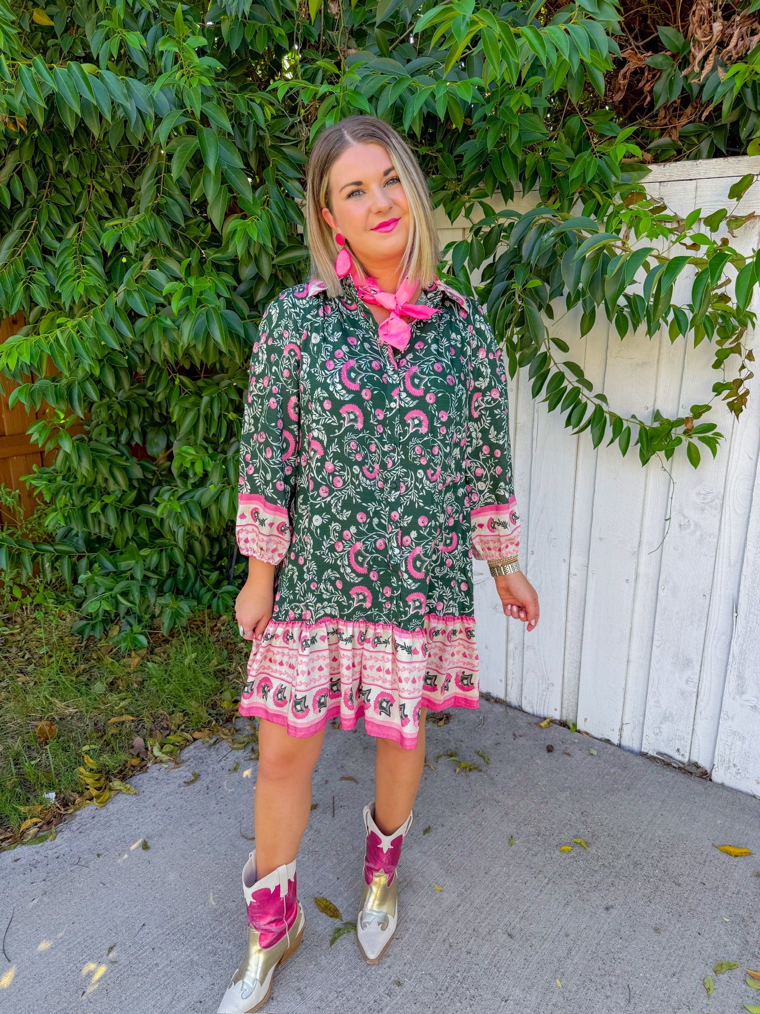 Some Kind of Magic Mini Dress - Green