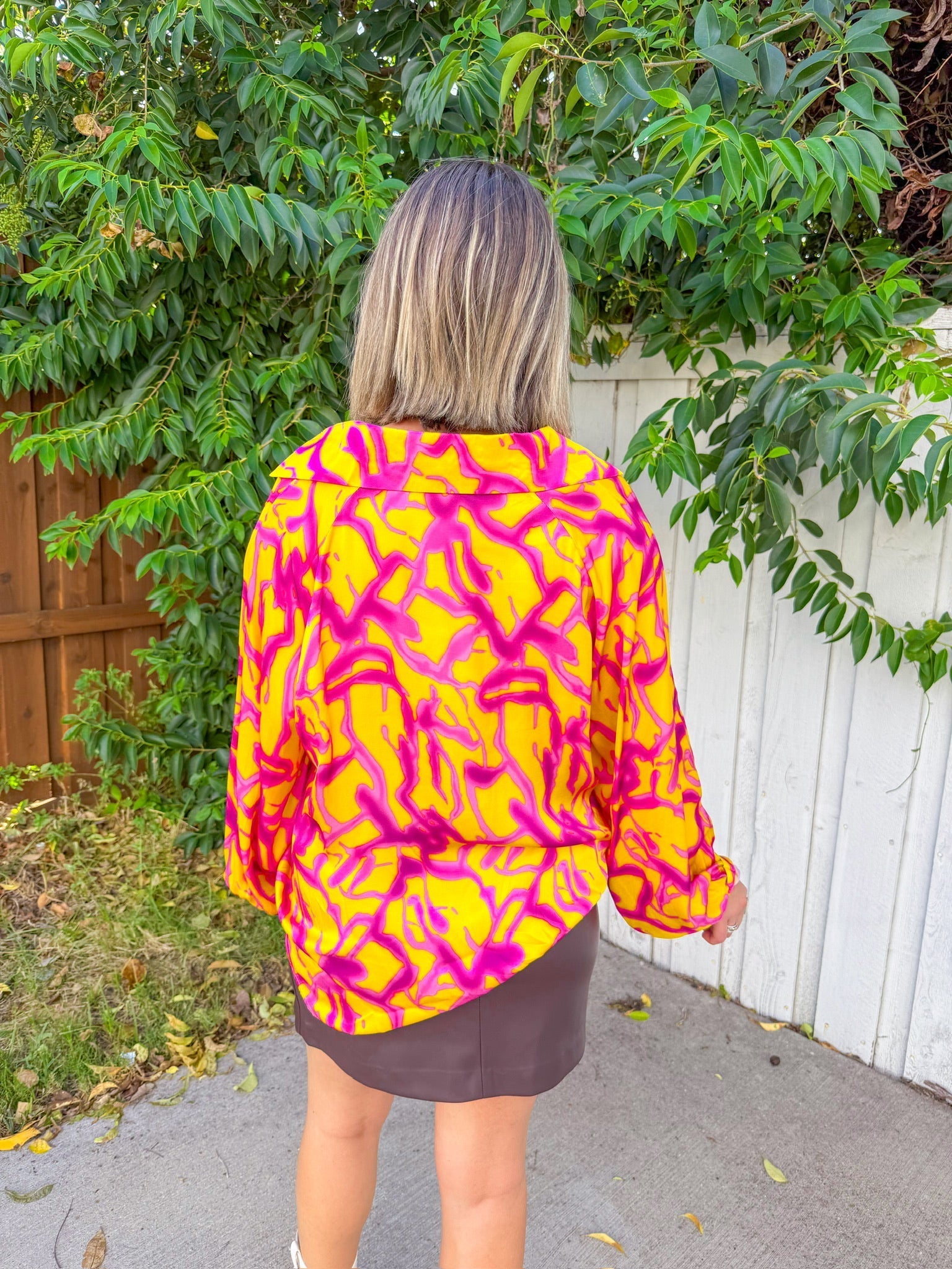 Moon Glow Top - Yellow/Fuchsia