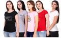 NIVIK Women's & Girl's Classic Fit T-shirt Set of 5